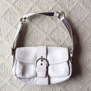 Gorgeous White/Cream Leather Coach Bag - For @kshellhaas only